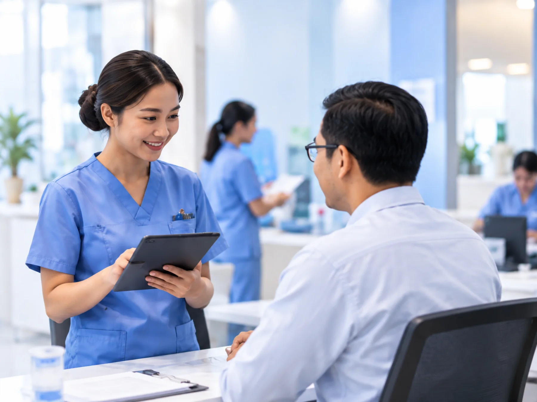 Peserta medical check up perusahaan di rumah sakit
