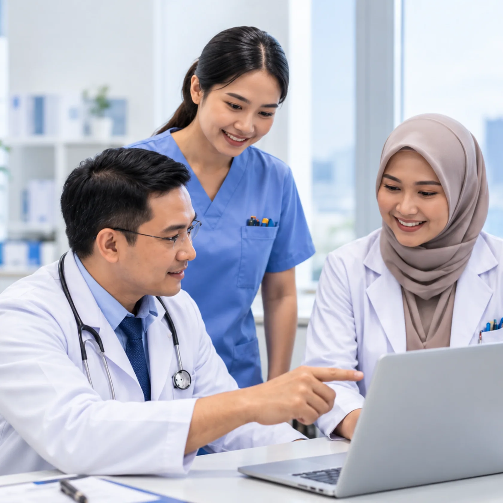 Tim medis mengelola medical check up perusahaan