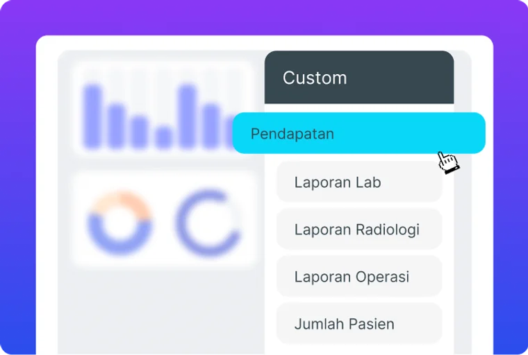 Dashboard eksekutif DHealth menampilkan grafik tempat tidur dan cara bayar pasien rumah sakit